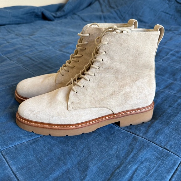 Vince Rae Suede Combat Lace Bootie Size 8 - Picture 2 of 8